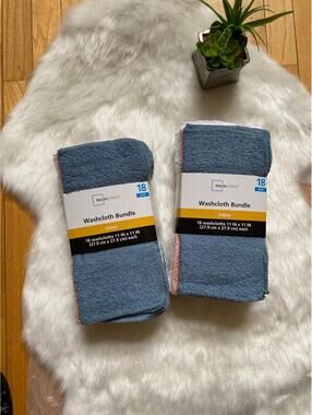 Mainstays 18 Pack Washcloth Bundle - Assorted Colors, 11 x